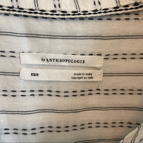 By Anthro White Embroidered Shirt Size XS/S - Picture 4 of 5